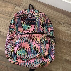 2016 colorful abstract jansport backpack BG Studnt Bookpack, Red Hippie Days, One Size : Electronics made of durable material 2016 colorful abstract jansport backpack